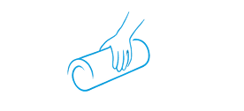 Foam roller stretch line illustration